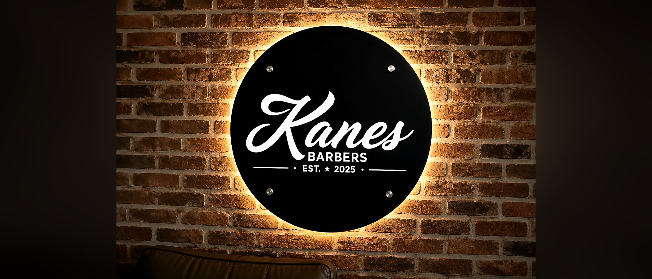Kanes Barbers — Illuminated Acrylic Sign
